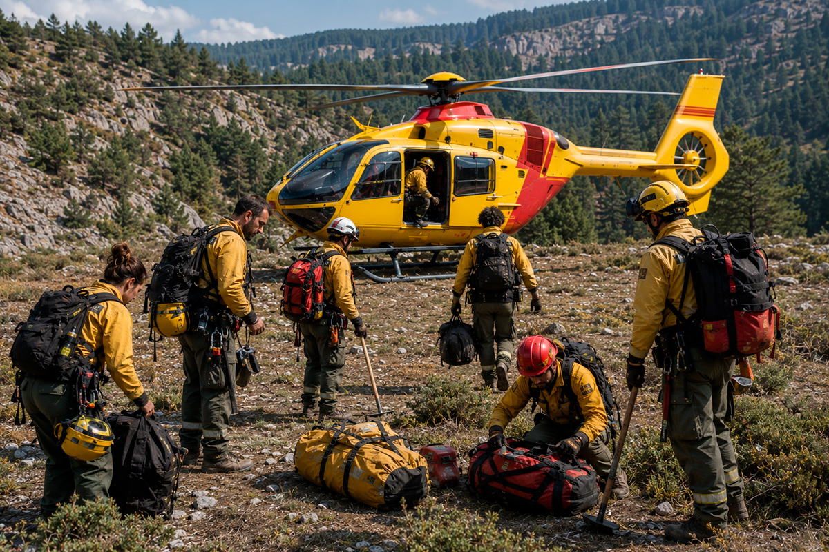 cuadrilla helitransportada de extinción